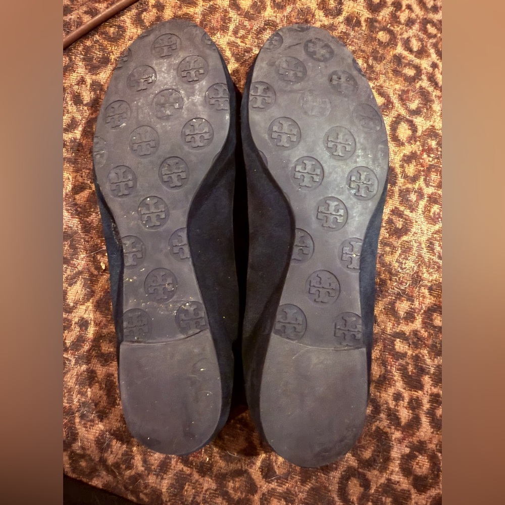 TORY BURCH Suede MINNIE Leather Ballet Flats Size 7.5M ANTHROPOLOGIE - Picture 6 of 8